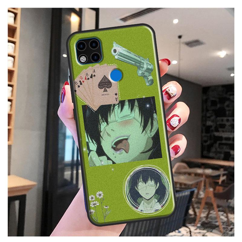 Ikishima Midari Kakegurui Anime Funda für Xiaomi Redmi Hinweis 10S 9S 8T 9 Hinweis 10 Pro Hinweis 11 Pro Redmi 9C 9A 9T Weicher Fall