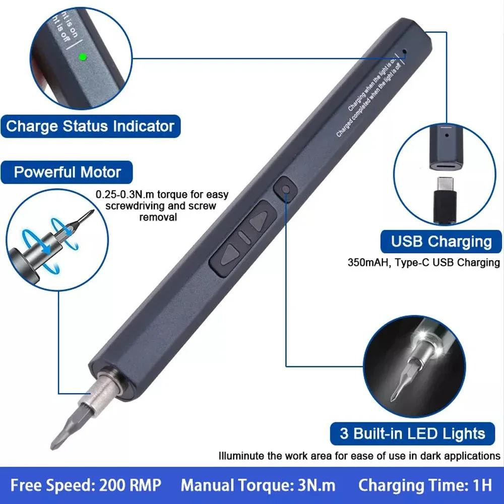 Multi-Function Electric Screwdriver Set - High Torque, Charging Type, Complete Tools for Maintenance Professionals