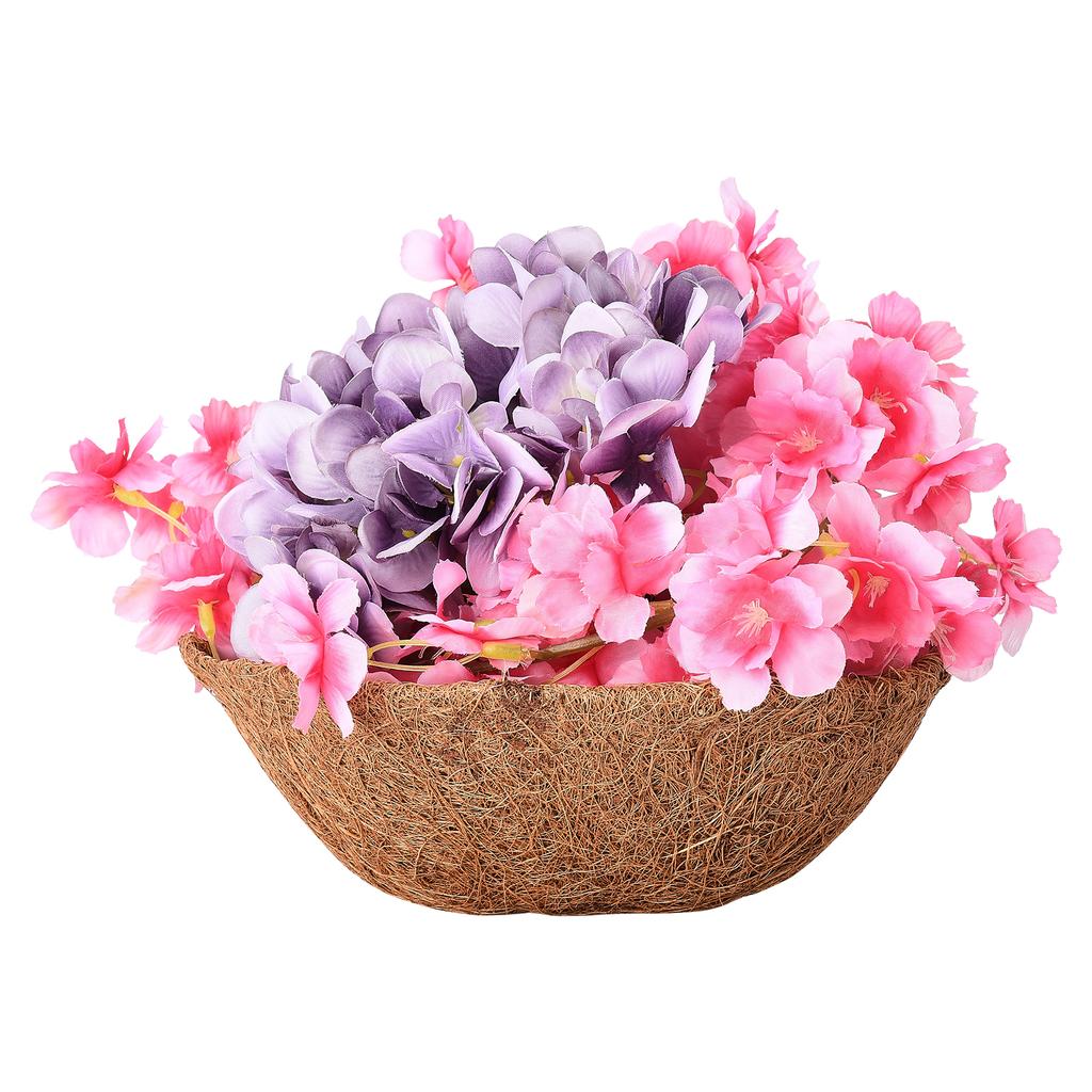 4 Stück Kokosfasereinsätze 14 Zoll Durchmesser Dick Zirkulierend Vorgeformt Runde Einsätze