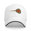 Dragon Flame Logo Black Baseball Cap with Vibrant Embroidered Design and White Trim Edge for Bold Street Style Look