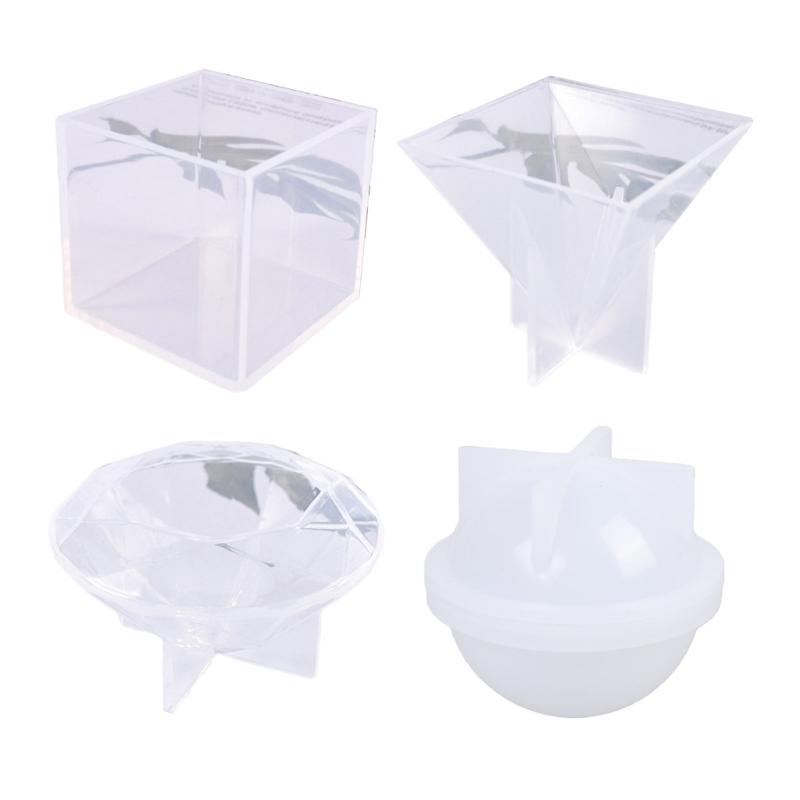 Square Resin Molds Different Shape Cube Silicone Molds Resin Casting Molds for DIY Art Resin Candle Soap Making Craft