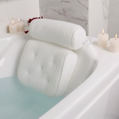 Bath Pillow for Bathtub Support Neck,Head and Back with Non-Slip Suction Cups Air Mesh Bathtub Pillow