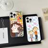 Charlie And Lola Anime Phone Case For iPhone 17 16 15 14 13 Pro Max 11 12 Plus Silvery Satin Silicone Back Case