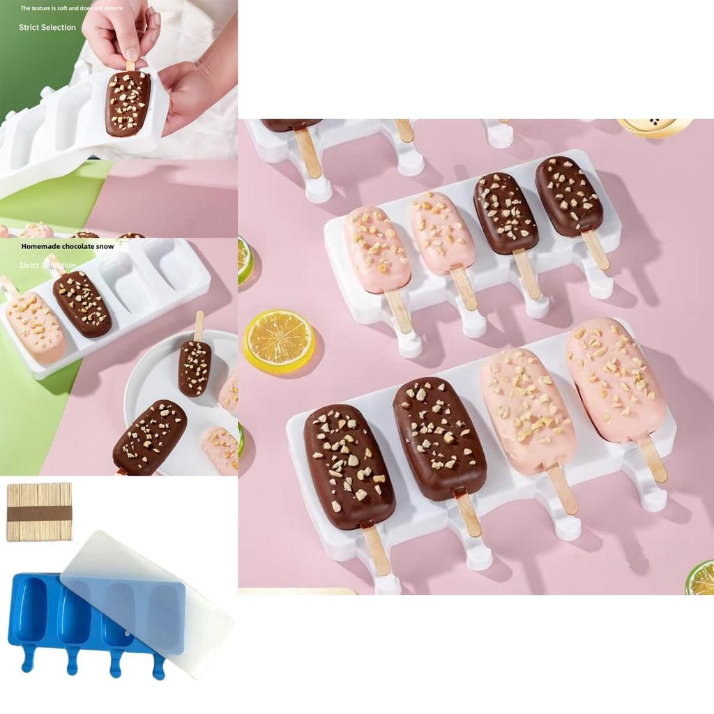 Creative Silicone Ice Pop Mold With Cover For Homemade Frozen Desserts