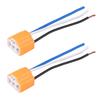 2Pcs Ceramic Ceramic Harness Plug Female Connector H4 Bulb Socket  Auto Headlight