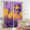Modern Flat Printing Curtains Without Rod Balloon Voyage Durable Polyester Holiday Use Bedroom Set Of 2 Made Sleeping Area Decor