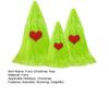 3 Pcs Green Furry Christmas Tree Decoration Fuzzy Elf Xmas Tree Tabletop Decor Soft Faux Fur Table Centerpiece for Living Room Home Kitchen Desk Decor