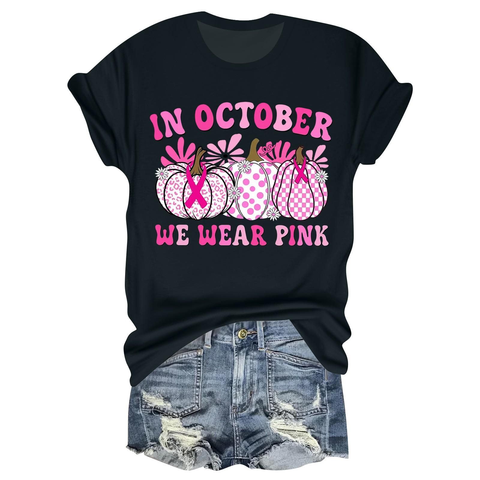 

Женская повседневная футболка на Хэллоуин с принтом груди, пуловер с круглым вырезом, топ с короткими рукавами M чёрный