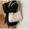 Casual Magnetic Buckle Tote Bag PU Leather Large Capacity Underarm Bag Solid Color Women's Handbag Girl