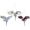 2Pcs Simulated Owl Hanging Decoration Reflective Owl with Dual-Side Printed Waterproof Acrylic Fake Owls for Balcony Decor