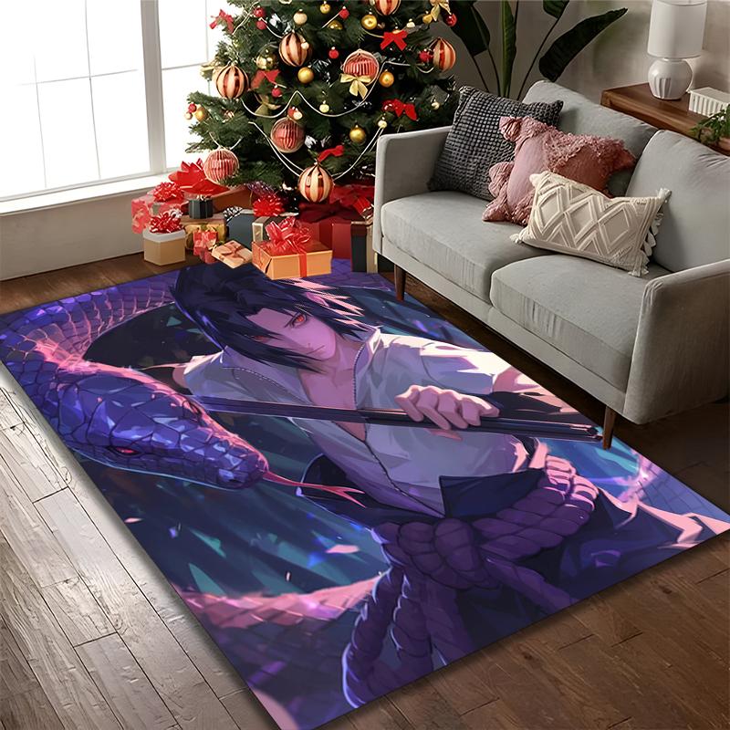 1 pièce de tapis de chaise imprimé Naruto pour utilisation à la maison, au bureau, tapis pour salon, cuisine, salle de jeux