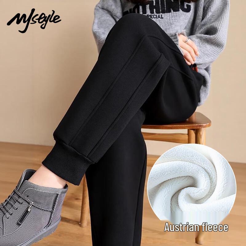 

Женские рифленые джоггеры на флисовой подкладке MJ STYLE L