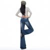 American Spice Girl micro-pull jeans women's autumn new low-rise straight loose and thin versatile bell pants