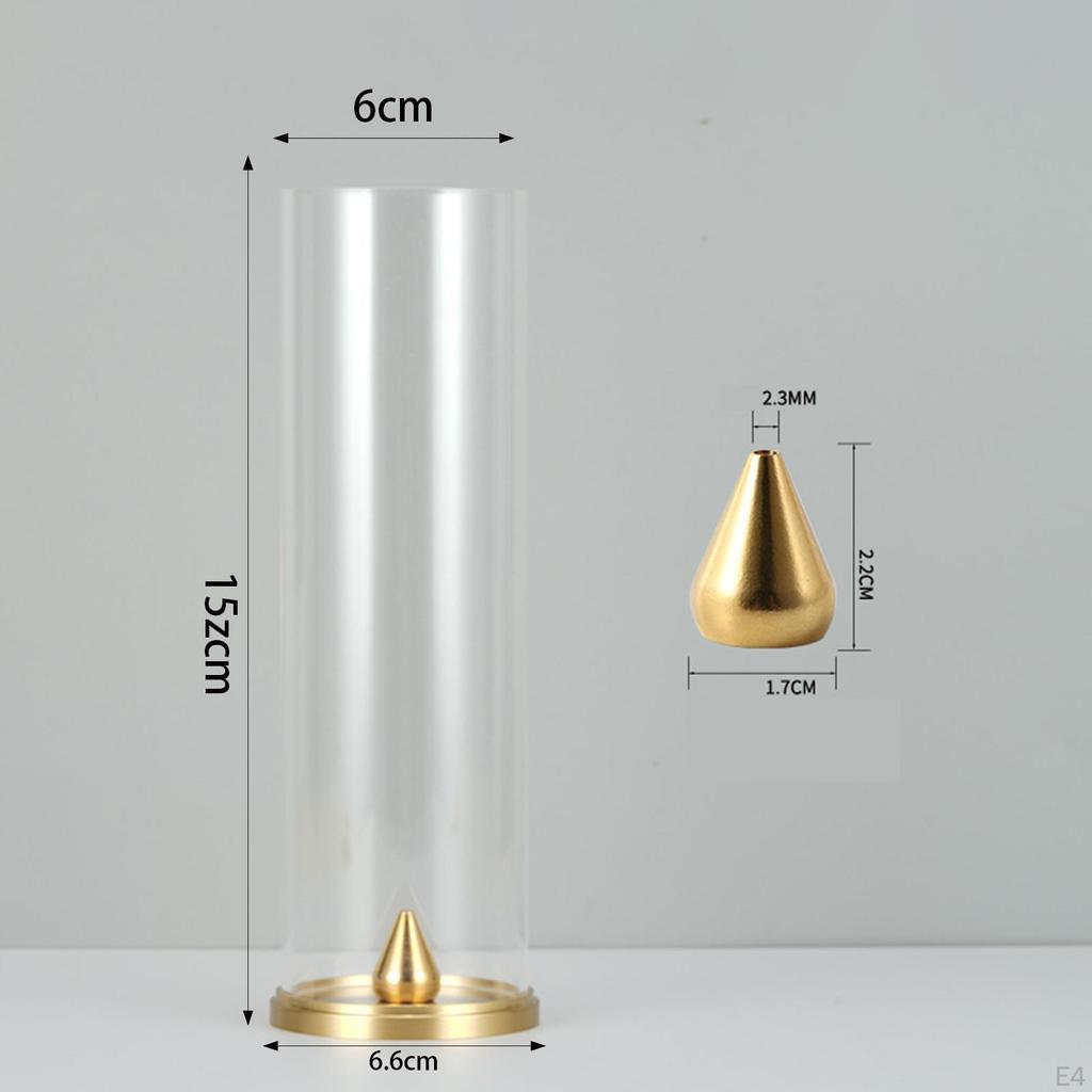 Incense Holder for Sticks Ash Catcher Tray Collectibles Artwork with Transparent Tube Burner