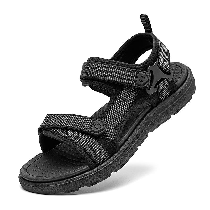 Sandals men's summer new trend outdoor breathable personality casual soft sole Velcro beach men's slippers