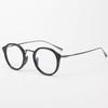 Unisex japanisch-inspirierte Titan-Schildpatt-Brille mit photochromem unregelmäßigem Leopardenmuster-Rahmen