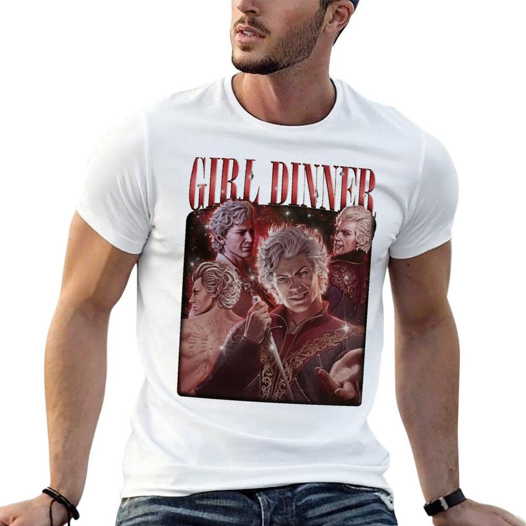 Camiseta Masculina Astarion Bulders Girl Para Jantar E Festa De Fim De Ano