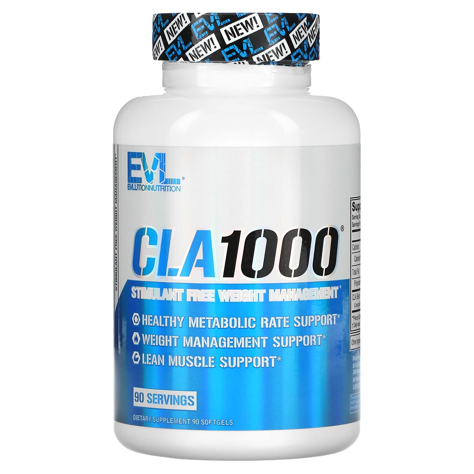 

EVLution Nutrition, CLA1000, Stimulant-Free Weight Management, 90 Softgels