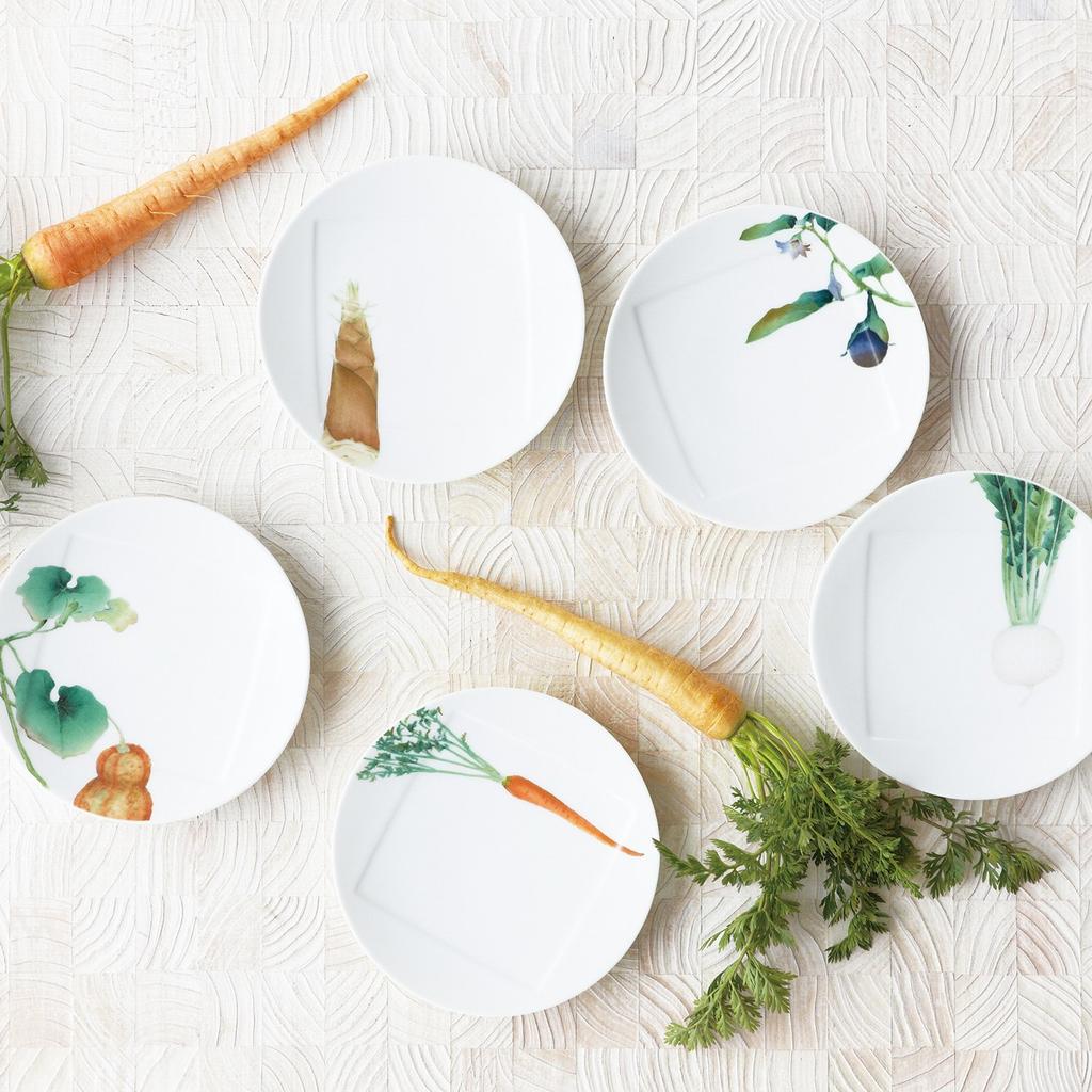 Noritake Plates (Set of 5) 15.5cm Kyoka Shunsai Design, Microwave and Dishwasher Safe, Fine Porcelain, F9931A/1620-38