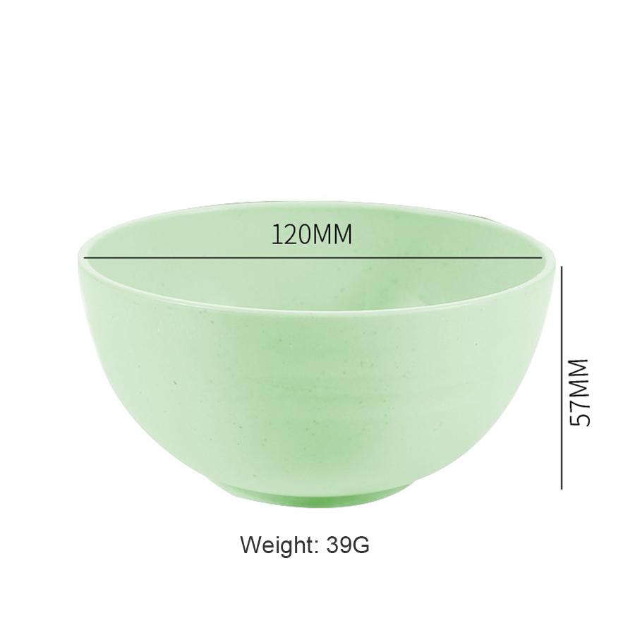 6 Inch Solid Color Plastic Bowl Salad Bowl Wheat Fiber Bowl Children Household Large Bowl Kitchen Supplies