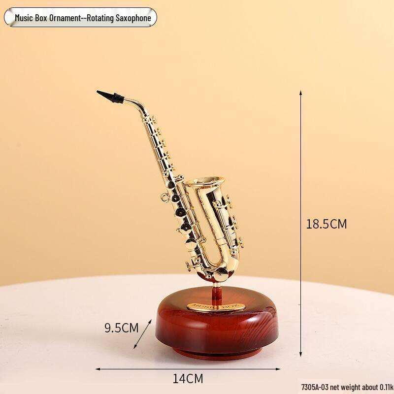 Creative Retro Wind-up Music Box for Home & Shop Decor, Photography Props