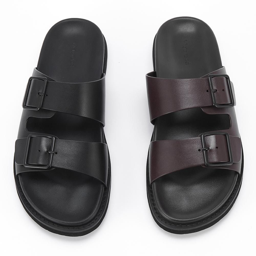 Fashion Trendy Genuine Leather Sandals Comfortable Non-slip Slippers Top Layer Cowhide Vamp EVA Outsole Comfortable Mens Casual Shoes