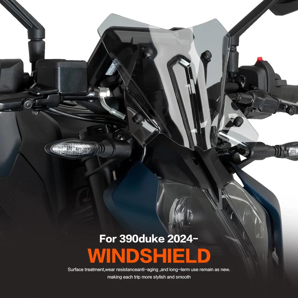 Motorcycle Accessories For 390 Duke DUKE 390 2024 2025 New Sport Screen Windshields Front Wind Deflector Fairing Orange Gray