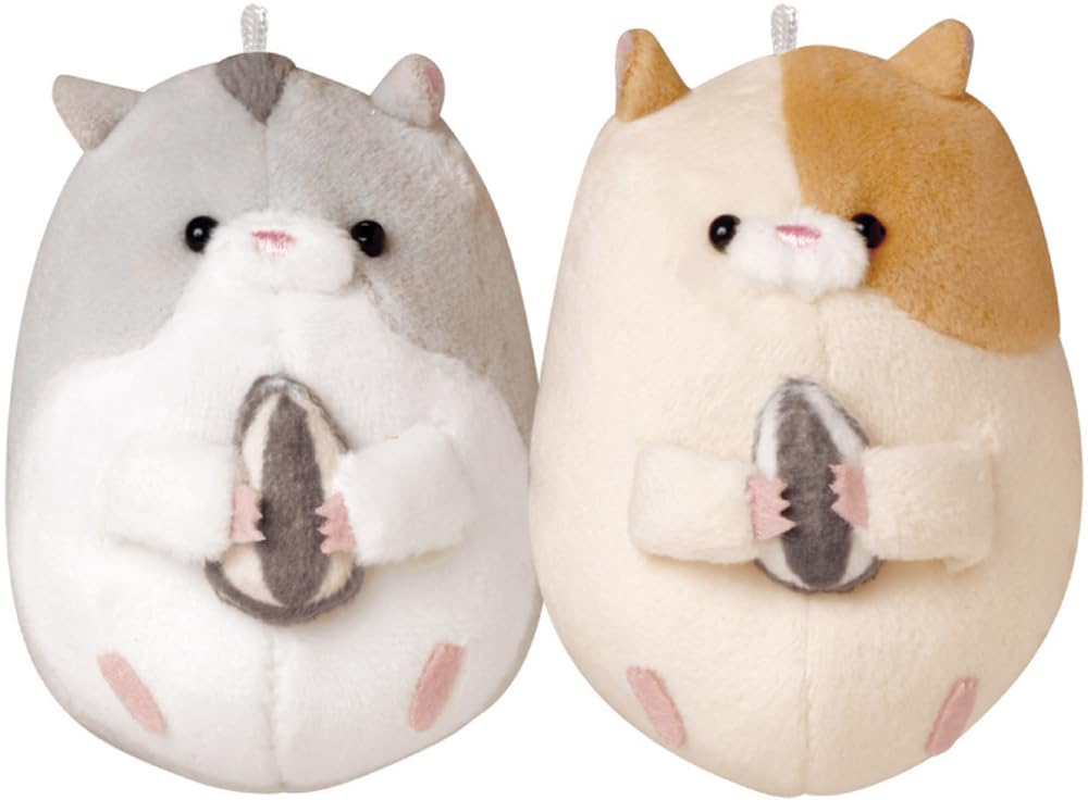 Crux NicoNui Keychain Set of 2 Matching Hamster Plush Toys with Magnetic Cheeks (Product Number 115453)