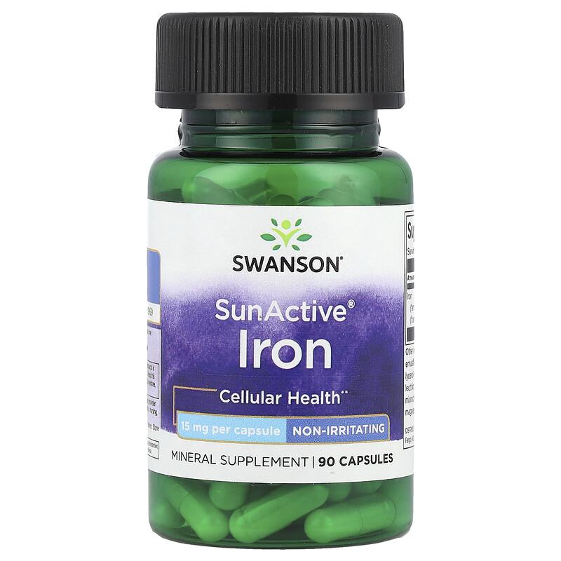SunActive®, Iron, 15 mg, 90 Capsules