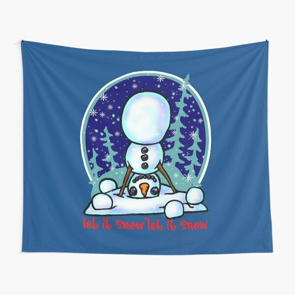 Snowman Tapestry Merry Christmas Tapestry Xmas New Year Winter Party Decoration Wall Hanging for Bedroom Living Room Dorm Decor