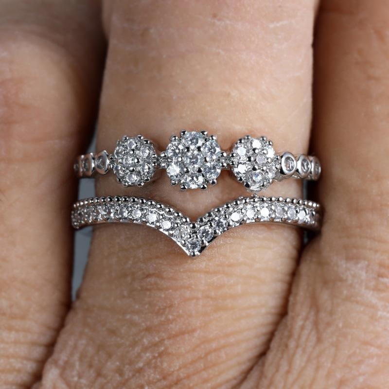 Hot Selling Double-layer V-shaped Open Ring, Fashionable, Personalized and Versatile Rings