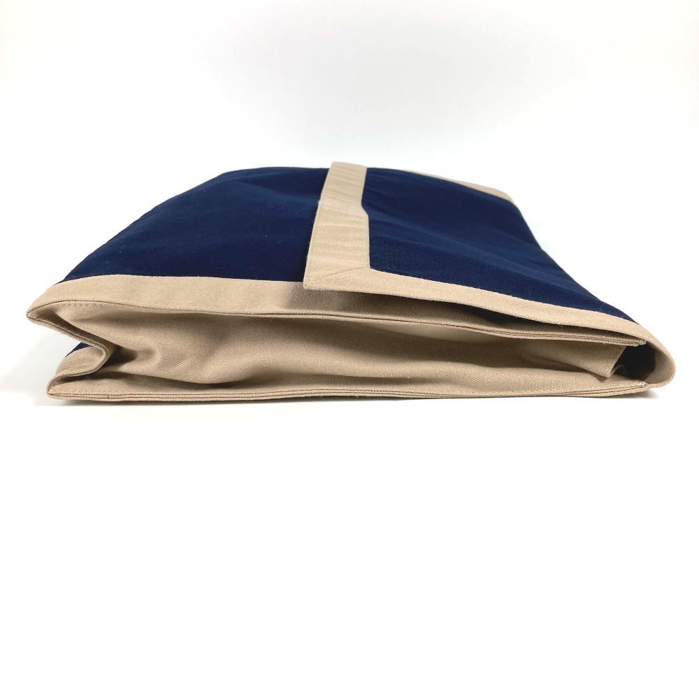 HERMES Tapidocel Big Extra Large Pouch Flap Clutch bag cotton Navy