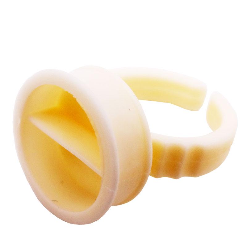 Silicone Tattoo Pigment & Glue Ring Holder for Eyelash Extension - 100 pcs Pack