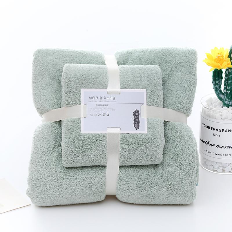 Multipurpose Use Coral Velvet Towel Bathroom Towel Set Spa Over Sized Towels for Household