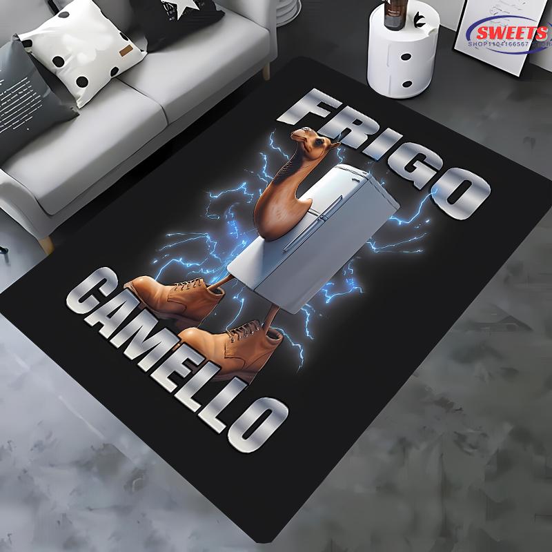 

Virtual Creature Lightning Camel Refrigerator Printed Carpet for Living Room Bedroom Soft Doormat Rugs Novelty Gifts for Friends 40x60cm