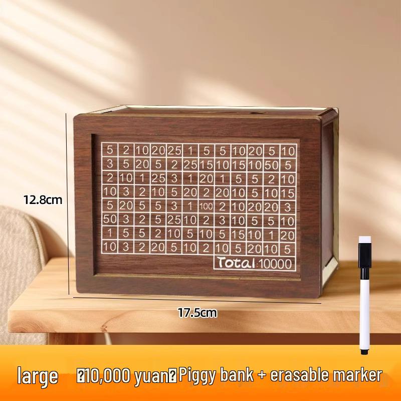 

Деревянная копилка высокого класса: Новая модель 2025 года, Идеальный подарок на день рождения для мужчин и женщин - Только экономия