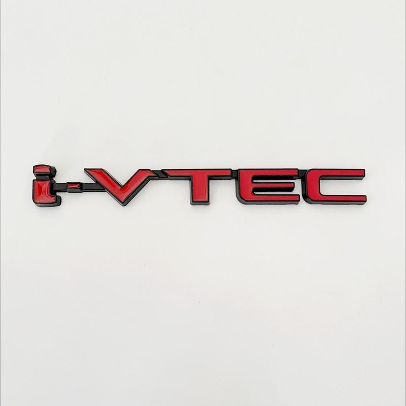 3D Chrome Metal Car Letters Rear Trunk Badge Emblem IVTEC Logo I VTEC Sticker For Honda City Civic Accord Jazz CRV  Accessories