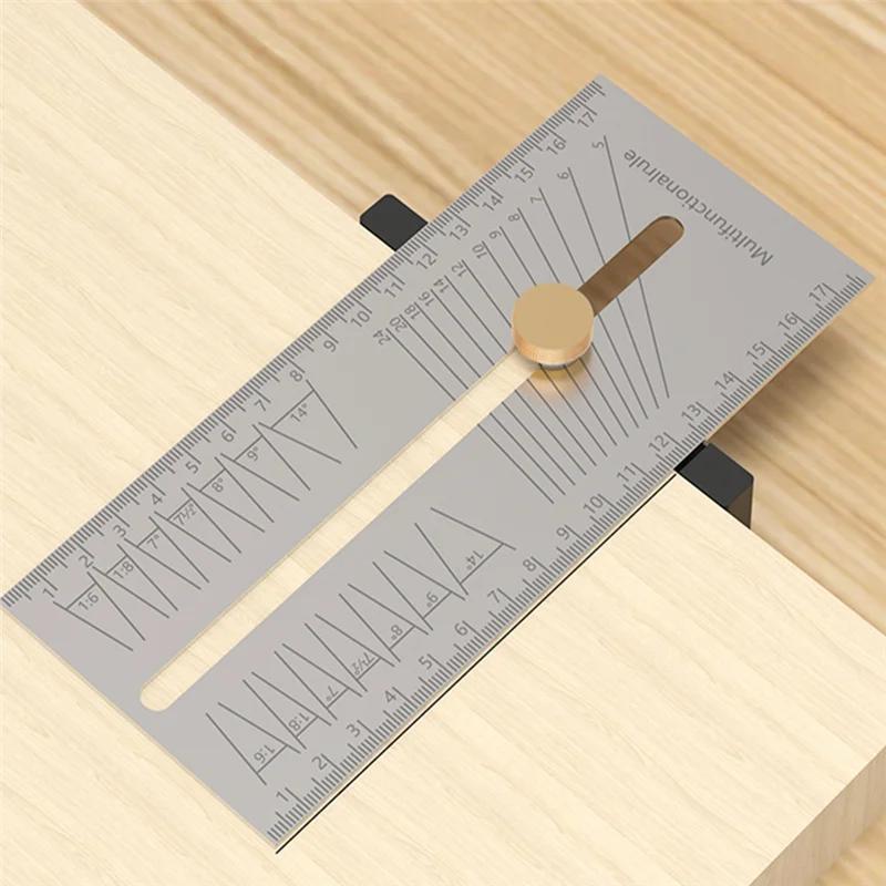 Adjustable Slope Gauge Stainless Steel Angle Gauge Woodworking Angle Ruler Newly Upgraded Woodworking Tool