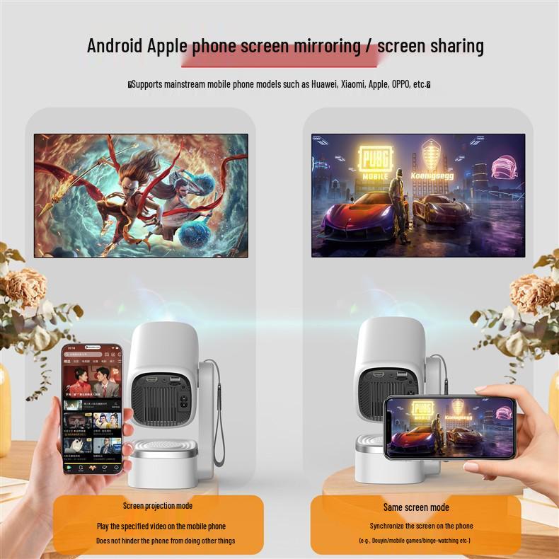 2026 German HD 4K Projector with Speaker for Home Theater and Outdoor Camping