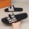 New slippers retro premium sense adjustable one-word drag comfortable soft bottom couple beach sandals