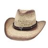 Cross-Border Western Cowboy Hat Outdoor Beach Sun Hat European And American Hot-Selling Cowboy Top Hat Hollow Warped Edge Sun Hat