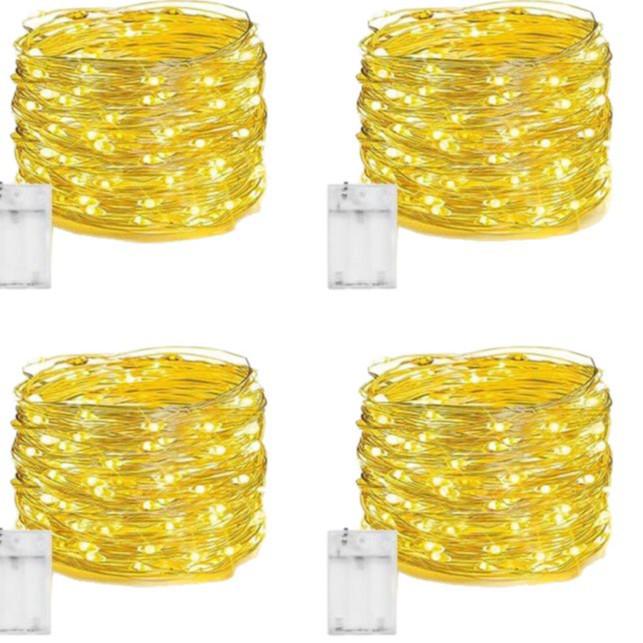 Battery-Powered Starry Sky LED Copper Wire String Lights for Christmas and Festive Decorations