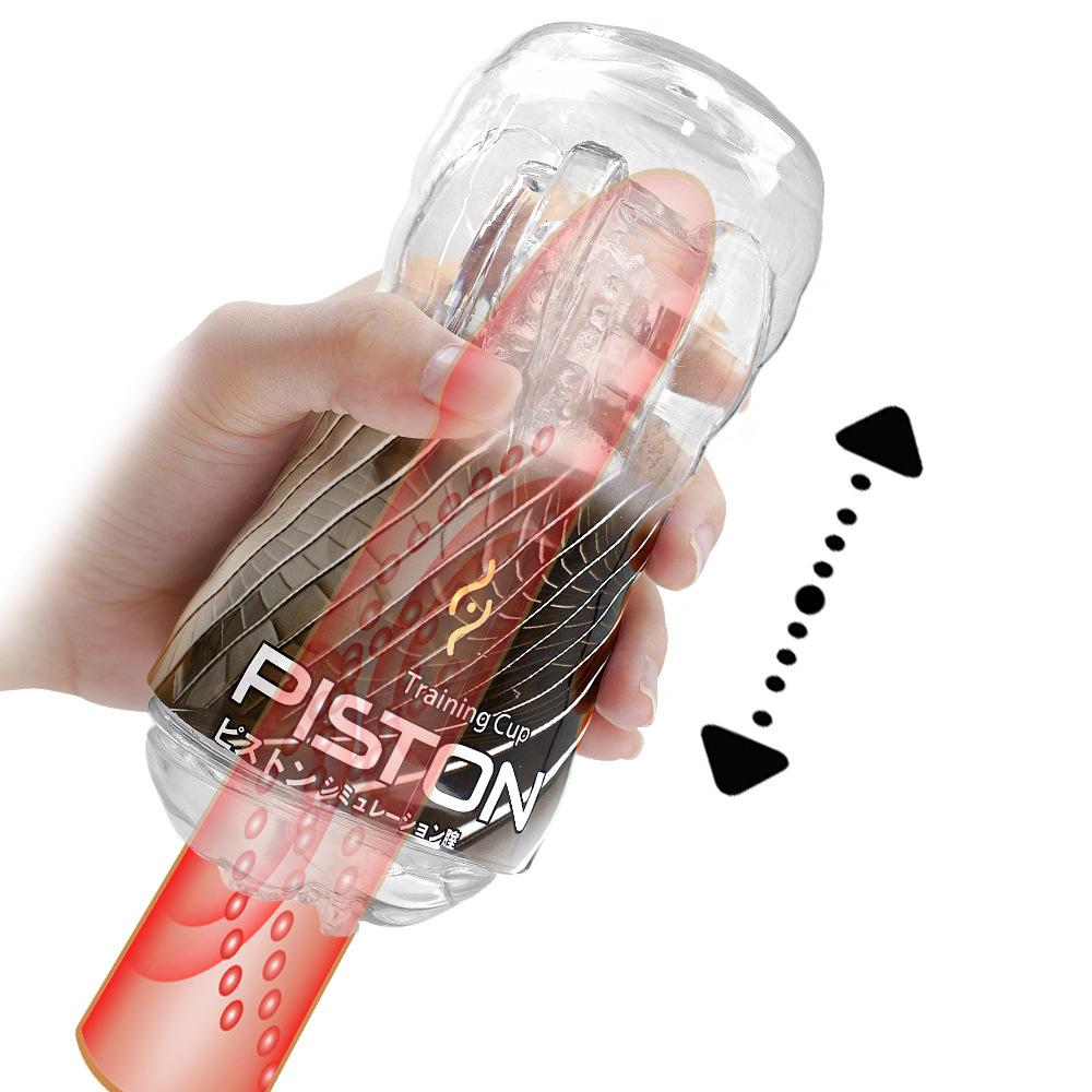 Transparent Airplane Cup Masturbator Soft Jelly Cup Glans Sucking Clip Male Penis Exerciser