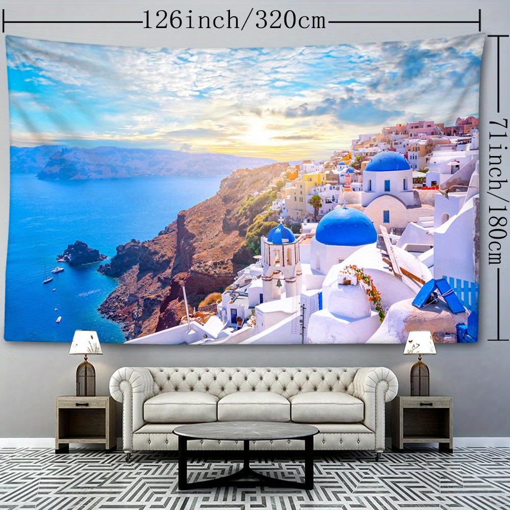 Venedig-Bucht-Landschafts-Wandteppich - Vielseitiges Wandbehang für die Heimdekoration, Perfekt für Schlafzimmer & Wohnzimmer, Strapazierfähiges Polyester, Pflegeleicht