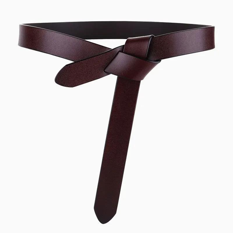 2024 Knot Belts for Women Soft Knotted Strap Belt Long Dress Accessories Lady Waistbands