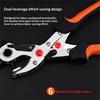Oval-Shaped Style Punch Pliers 250mm 3in1 Leather Hole Punch Tool with 6 Size for DIY Home or Craft Projects