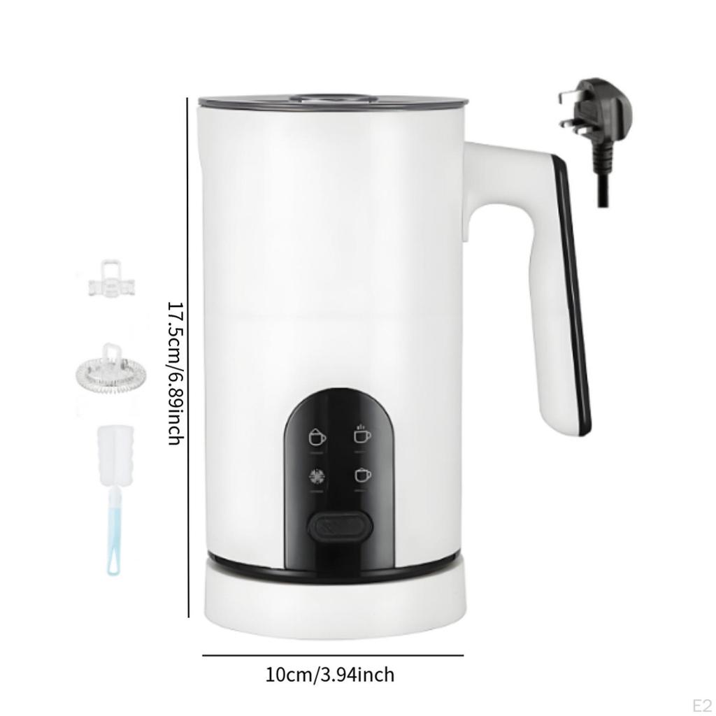 Electric Milk Frother and Steamer Simple Drink Mixer for Cream Coffee Matcha White