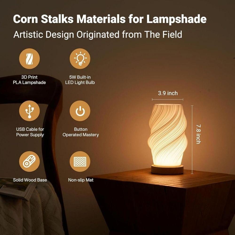 USB Wired Control Desk Lamp LED Night Light Art Decoration Reading Lamp Dormitory