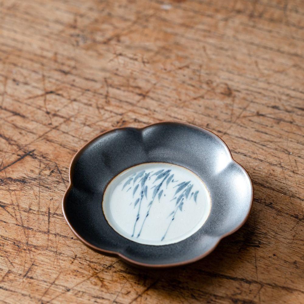 Ceramic Tea Cup Coaster Heat-resistant Insulation Pad Tableware Snack Dish  Hotel