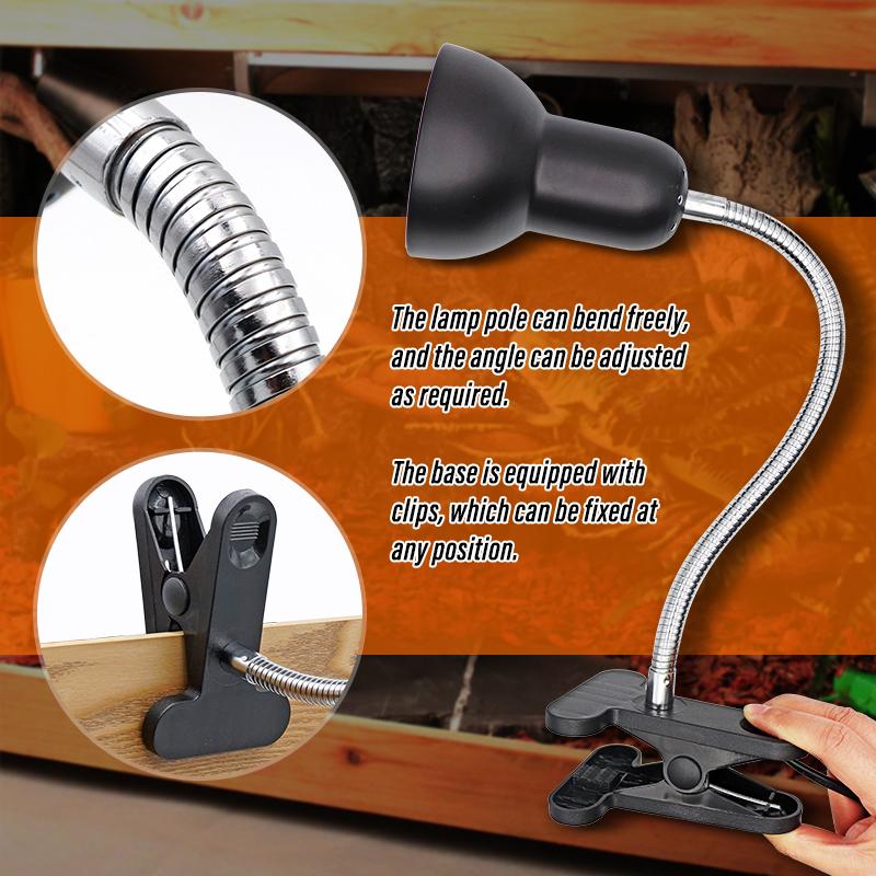 Pet Animals Heat Light Reptile Heating Lamp E27 Clip-on Lamp Holder Turtle Basking UV Light Bulbs Heating Lamp Amphibians